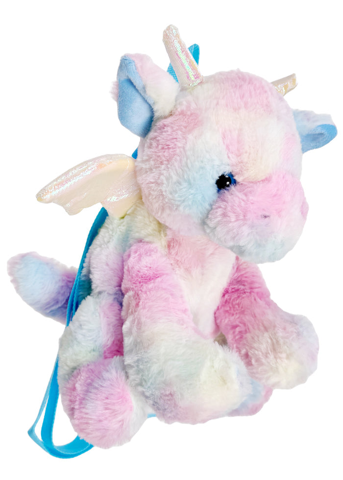 LASR Twinkle Wing Dragon Plush Backpack — side view