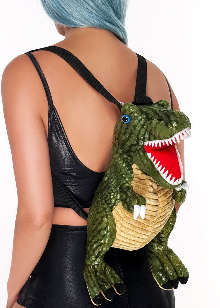LASR Tyrantusk Dinosaur Plush Backpack — product view