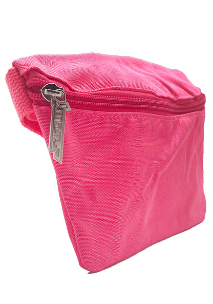 Fydelity Ultra Slim Pink Blast Neon Pink Fanny Pack — side view
