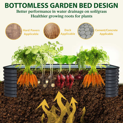 VEIKOUS 24"H Raised Garden Bed Kits, Tall Garden Beds for Vegetables Flowers