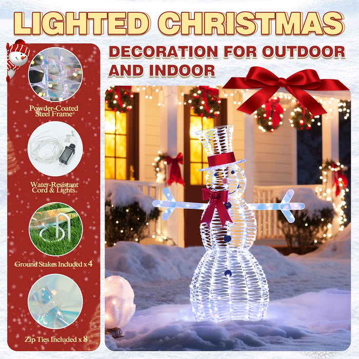 iridescent light up snowman