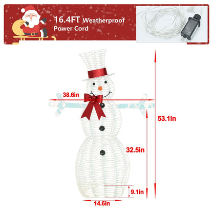 iridescent yard snowman
