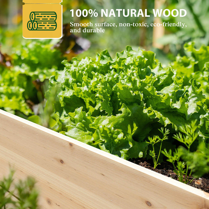 `00% natural wood raised vegetable beds