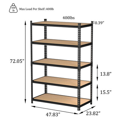 Kitchen Shelves with a 400 pound weight capacity