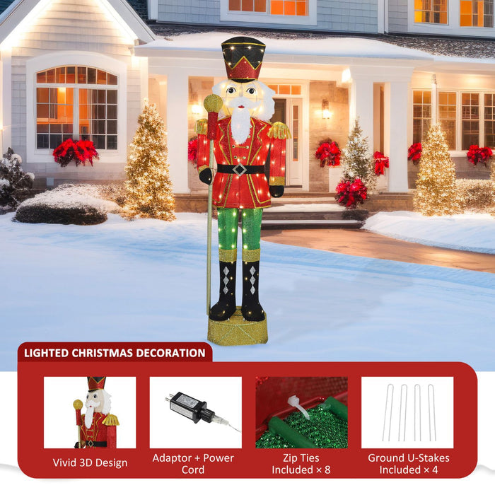 Outdoor Lighted Nutcracker Christmas Decoration