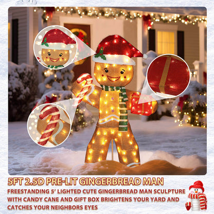 gingerbread man lights