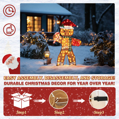 Large gingerbread yard decor