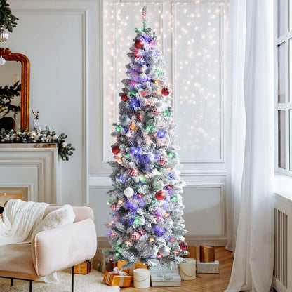 Flocked Christmas Tree with led Light