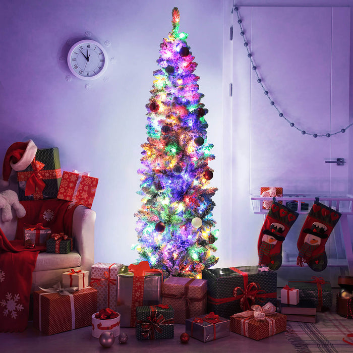 6ft pencil Christmas tree for small space