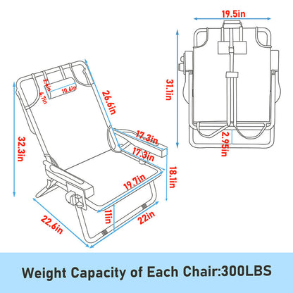 Veikous Backpack Beach Chair