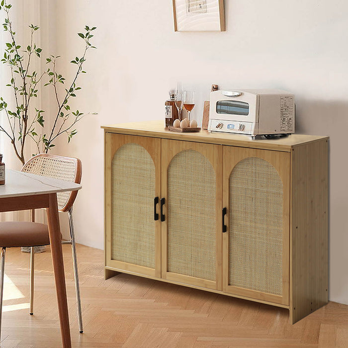 faux bamboo buffet cabinet