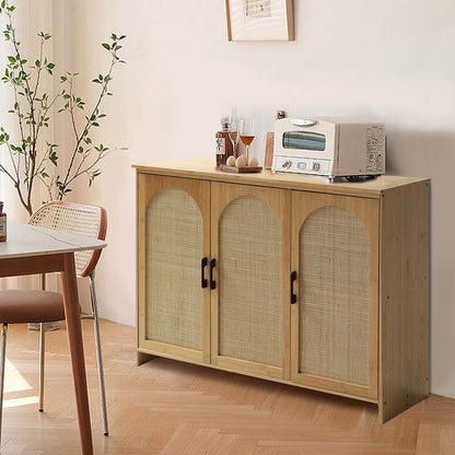 faux bamboo buffet cabinet