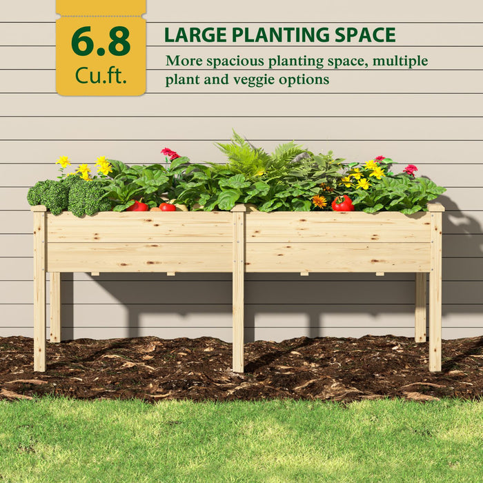 large elevated planter box