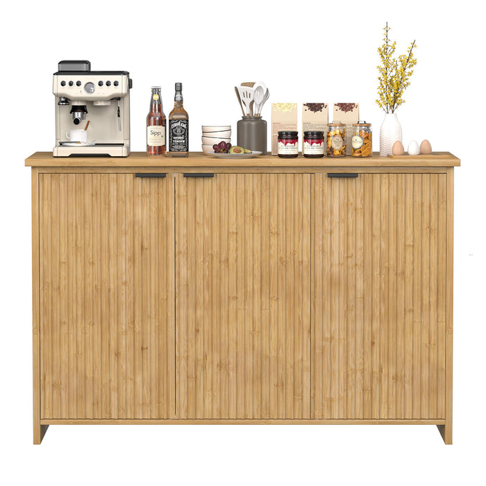 Fluted accent cabinet