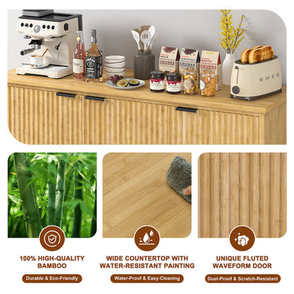 Fluted cabinet buffet