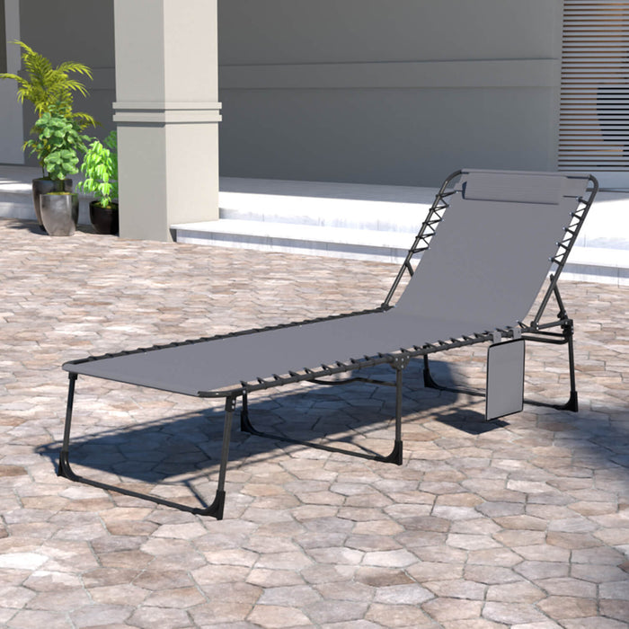 4 Folding Patio Chaise Lounge Chair