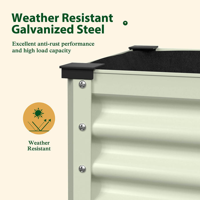 Metal standing planter box