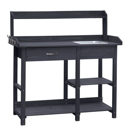 garden potting table with sink