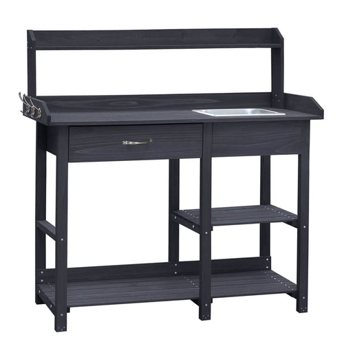 garden potting table with sink