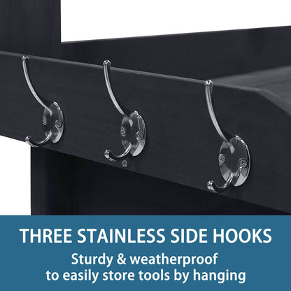 potters bench with side hooks