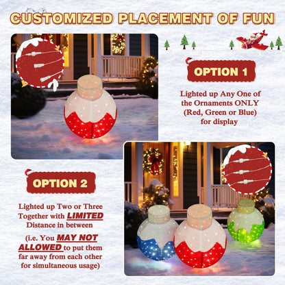outdoor Christmas ball ornaments