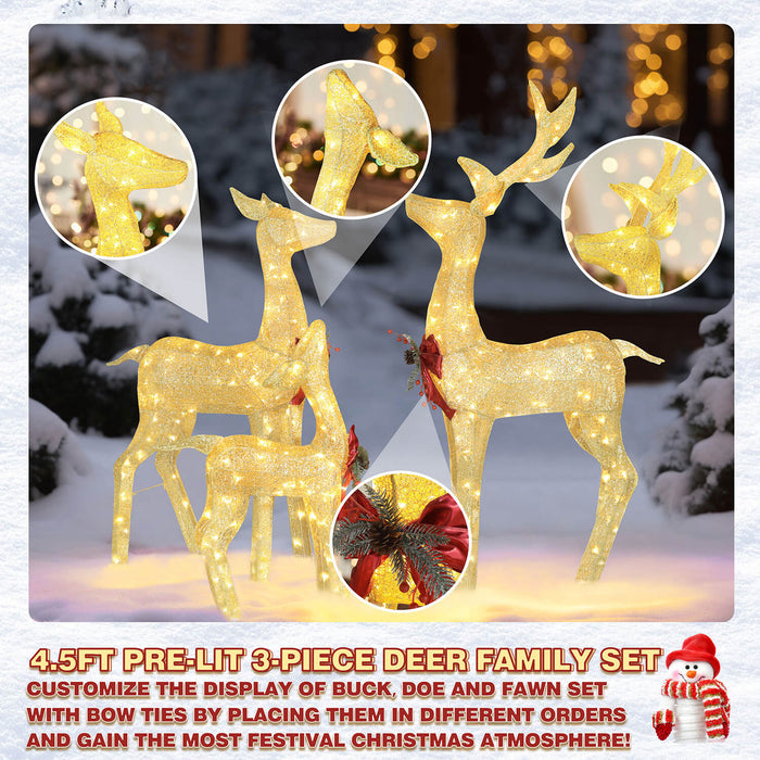 Lighted reindeer set