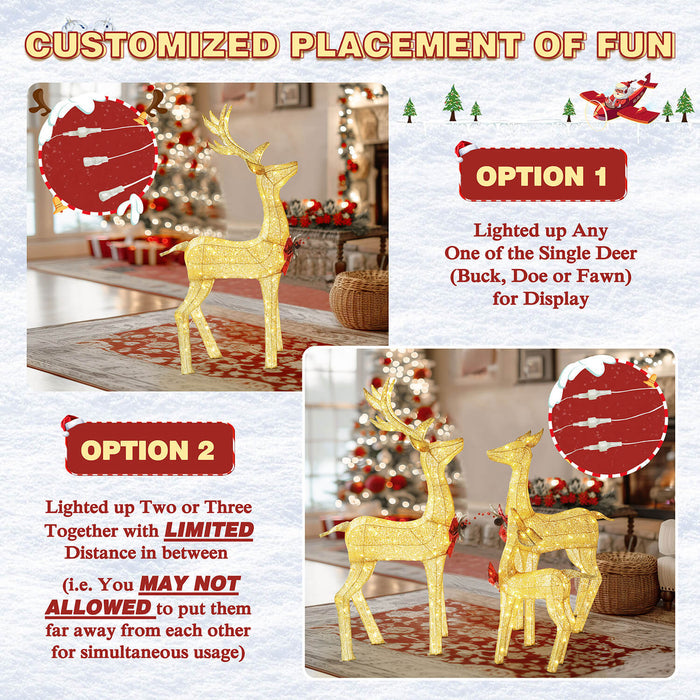 Light Up Reindeer Decorations