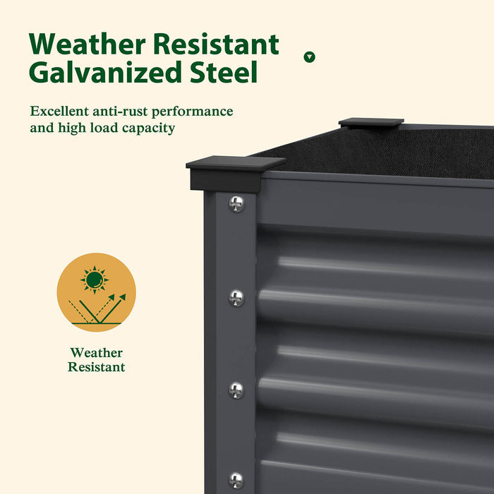 Galvanized Raised Garden Bed on Wheels