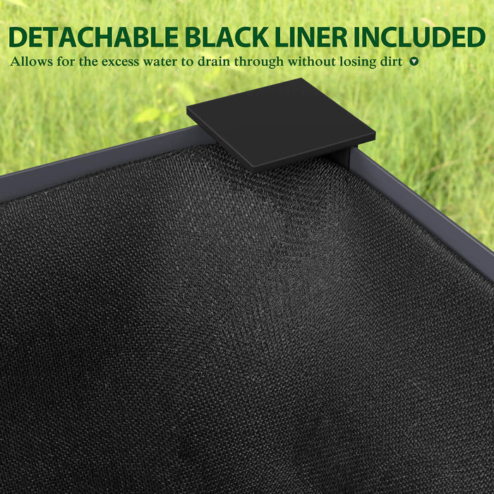 Metal Garden Bed with Detachable Liner