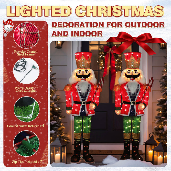 Outdoor nutcracker decor