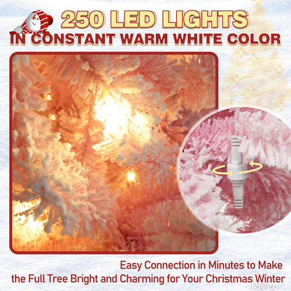 pink flocked xmas tree
