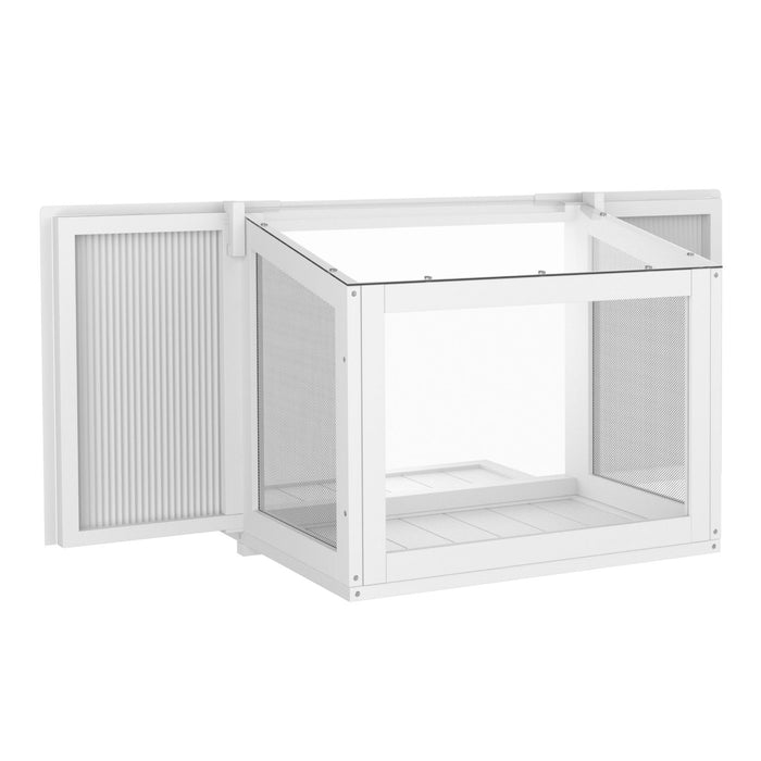 Plexiglass Cat Window Box, White