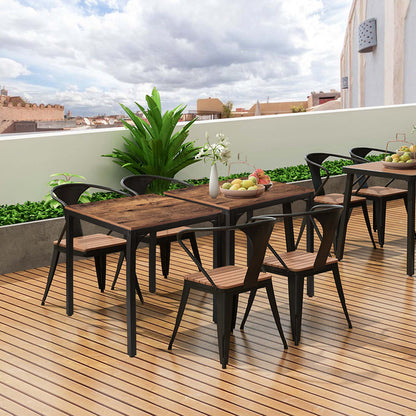 veikous 27.6" W Square Industrial Kitchen Dining Table for Small Spaces -  veikous Dining tables 119.99
