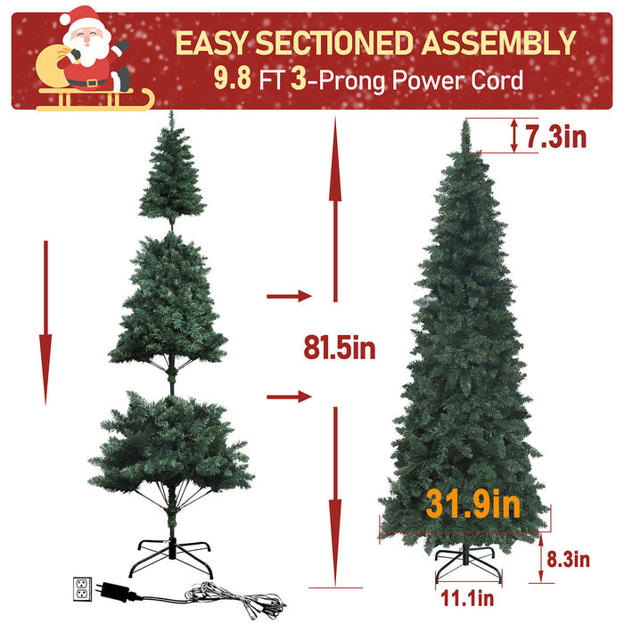 Tall skinny Christmas tree
