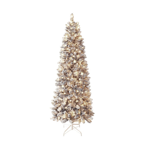 5FT Skinny Flocked Christmas Tree