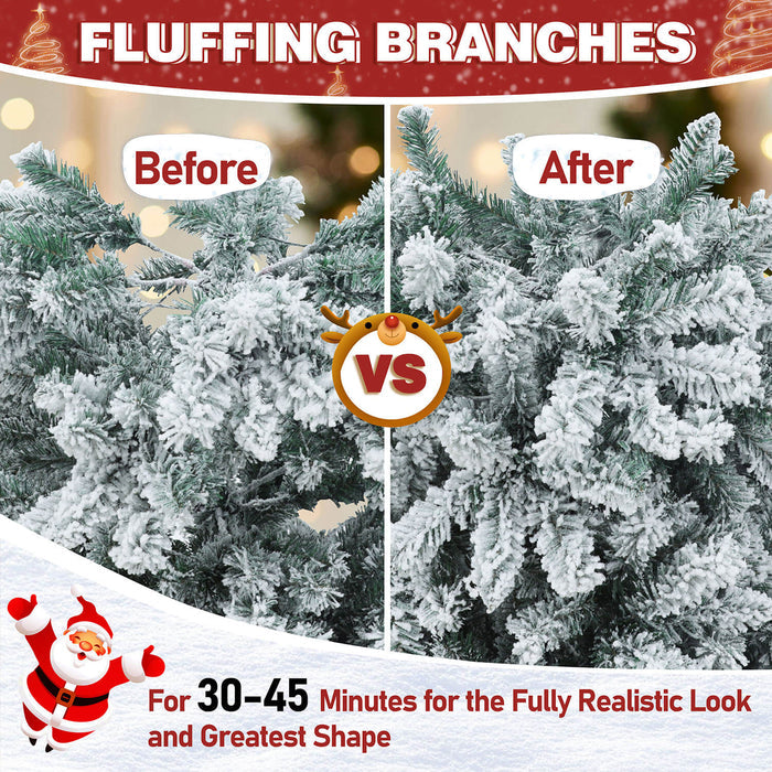 Snowed Christmas Tree Pre-Lit Artificial