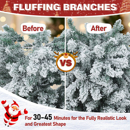 Snowed Christmas Tree Pre-Lit Artificial