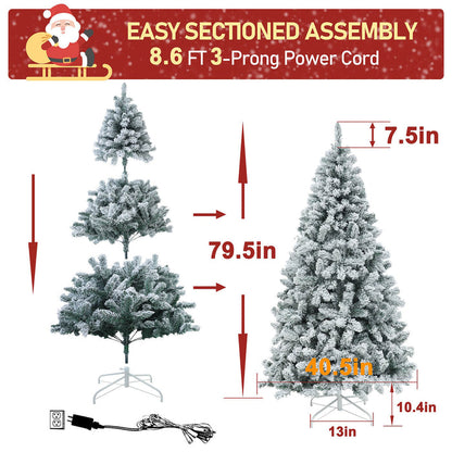 Christmas tree with fake snow