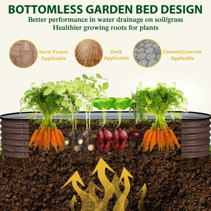 Open bottom garden bed