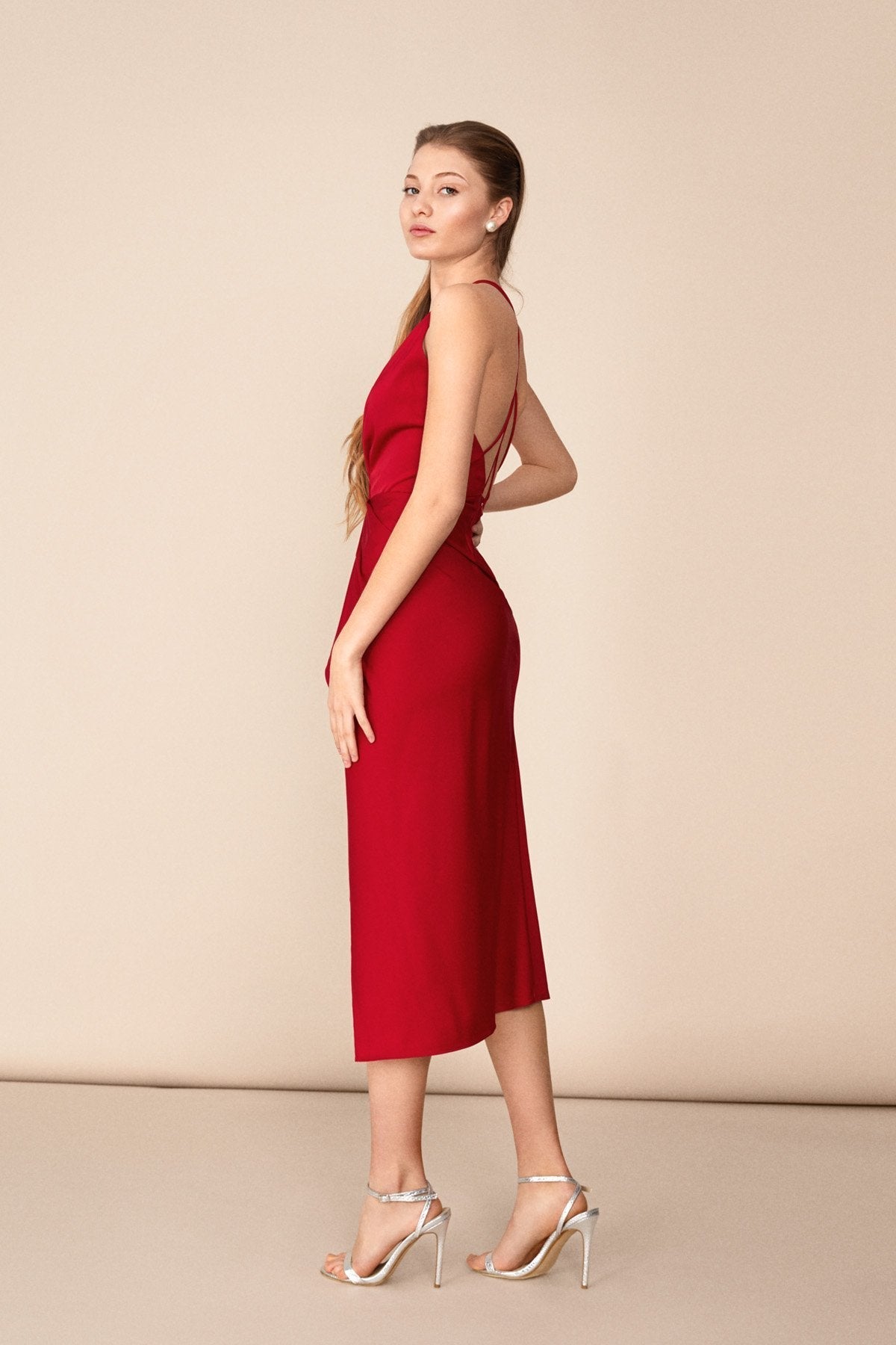 Vestido Lina Rojo Cereza · LAST CHANCE ·