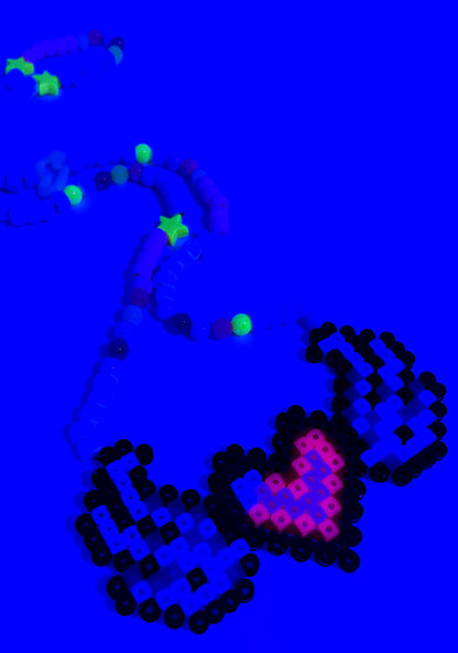LASR Wings of Love Rave Kandi Necklace — product view