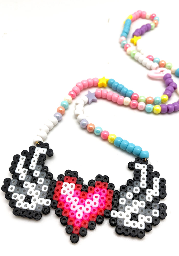 LASR Wings of Love Rave Kandi Necklace — product view
