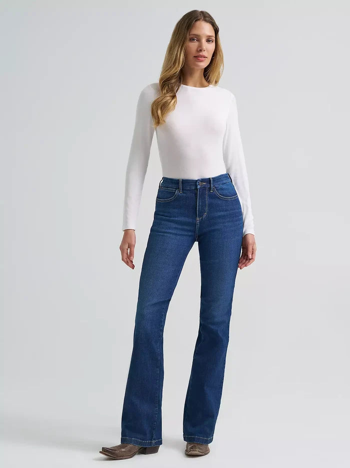Wrangler Women's Bespoke Destiny Dark Wash High-Rise Boot Cut Jeans 112382691