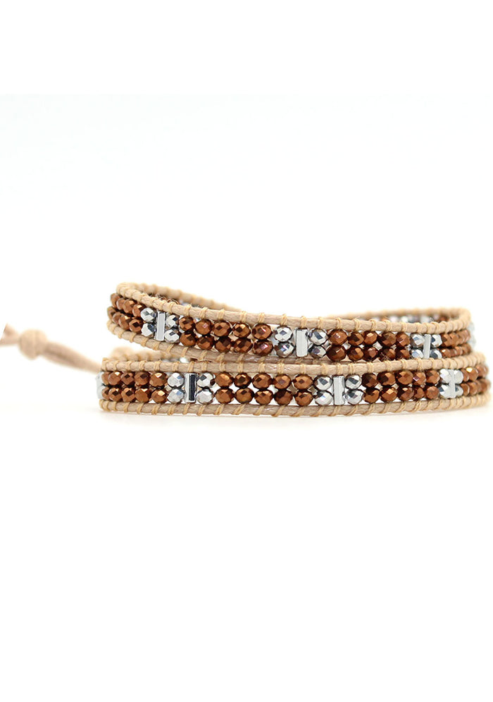 7 LUXE X Katie Soleil Hazel Double Wrap Beaded Bracelet