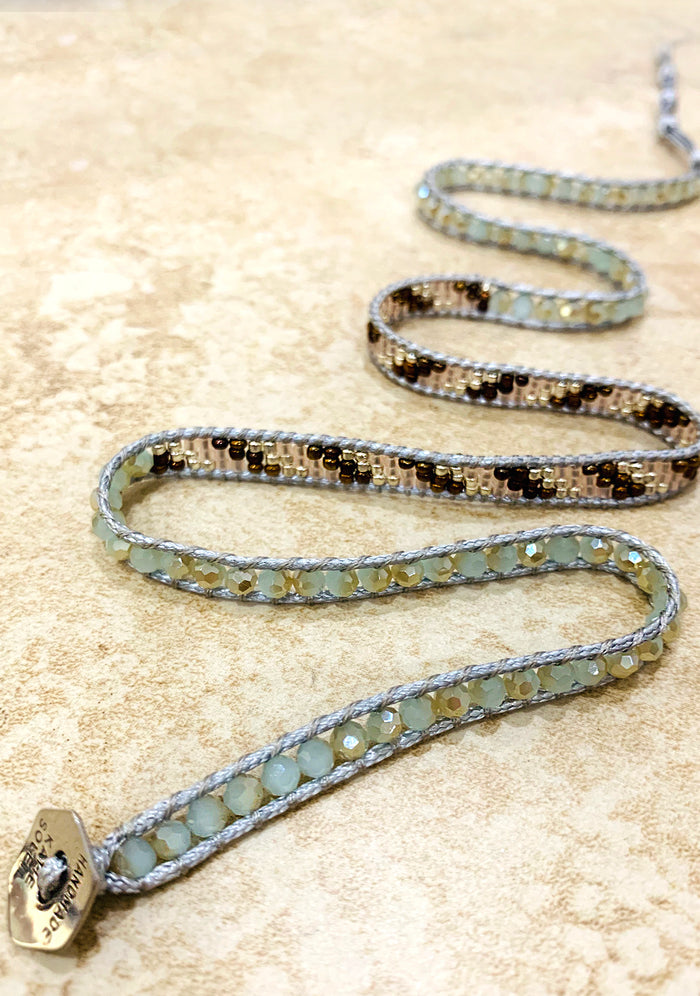 X Katie Soleil Sienna Triple Wrap Beaded Bracelet