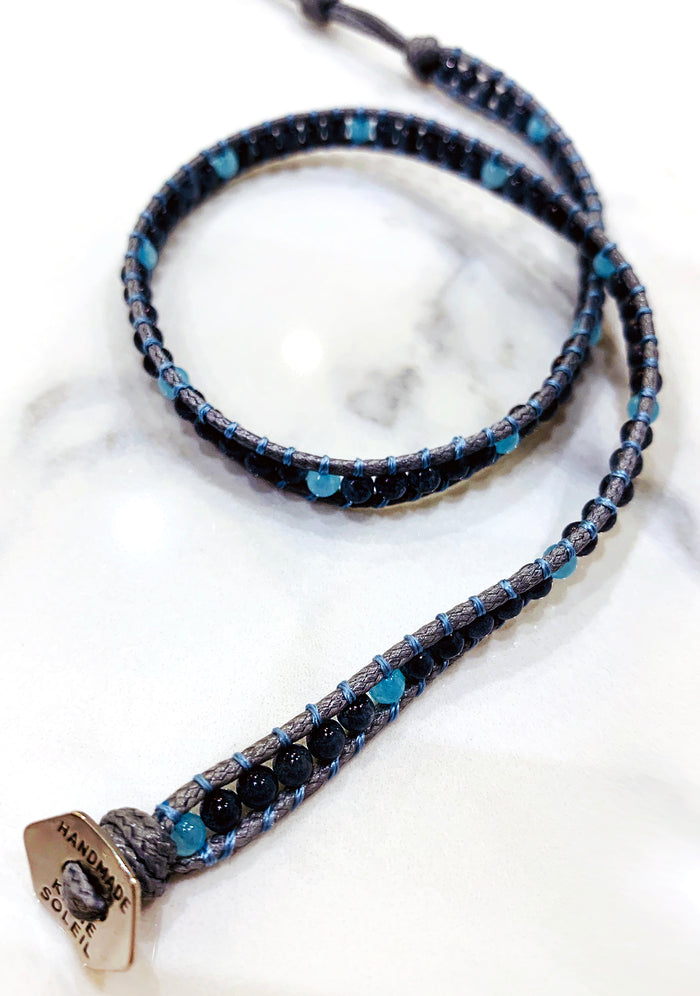 X Katie Soleil Zen Double Wrap Beaded Bracelet