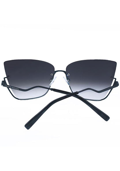 TopFoxx X Raya Vixen Sunglasses in black fade — back view