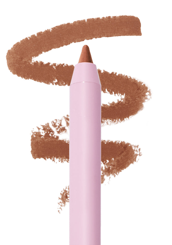Kimchi Chic YOUR UNICORN MOUTH Lip Liner Pencil in 07 Honey brown with creamy pencil formula on rave makeup lip liner — swatch view